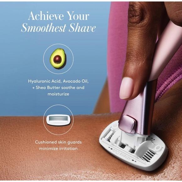 Women's Razor Shave Kit, 1 Rose Razor Handle + 6 Blade Refills - Picture 3 of 5